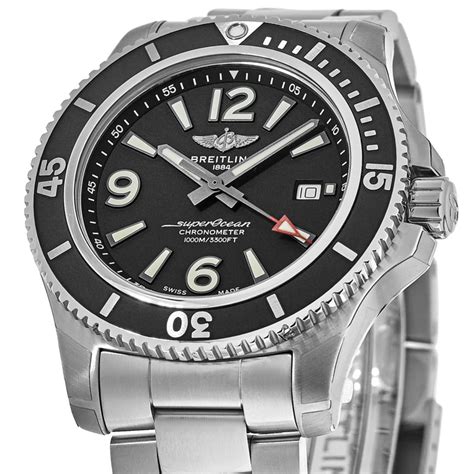 breitling superocean stainless steel men's automatic watch